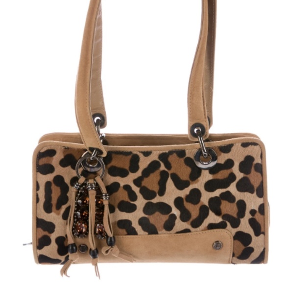 STUART WEITZMAN Leopard/Ponyhair Shoulder Bag - Picture 4 of 7